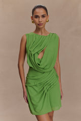 Oria Chiffon Mini Dress - Green