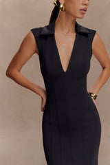 Keagan Sleeveless Midi Dress - Black