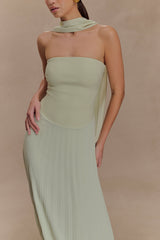 Caira Chiffon Scarf Maxi Dress - Sage