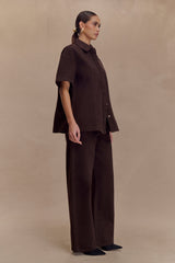 Mannon Mid Rise Denim Jeans - Chocolate