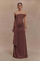 Oliver Slinky Maxi Dress - Chocolate