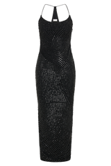 Tierra Sequin Maxi Dress - Black
