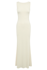 Tarna Sleeveless Slinky Maxi Dress - Bone
