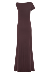 Tamsin Short Sleeve Modal Maxi Dress - Mahogany
