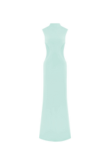 Massie Slinky And Mesh Maxi Dress - Lagoon