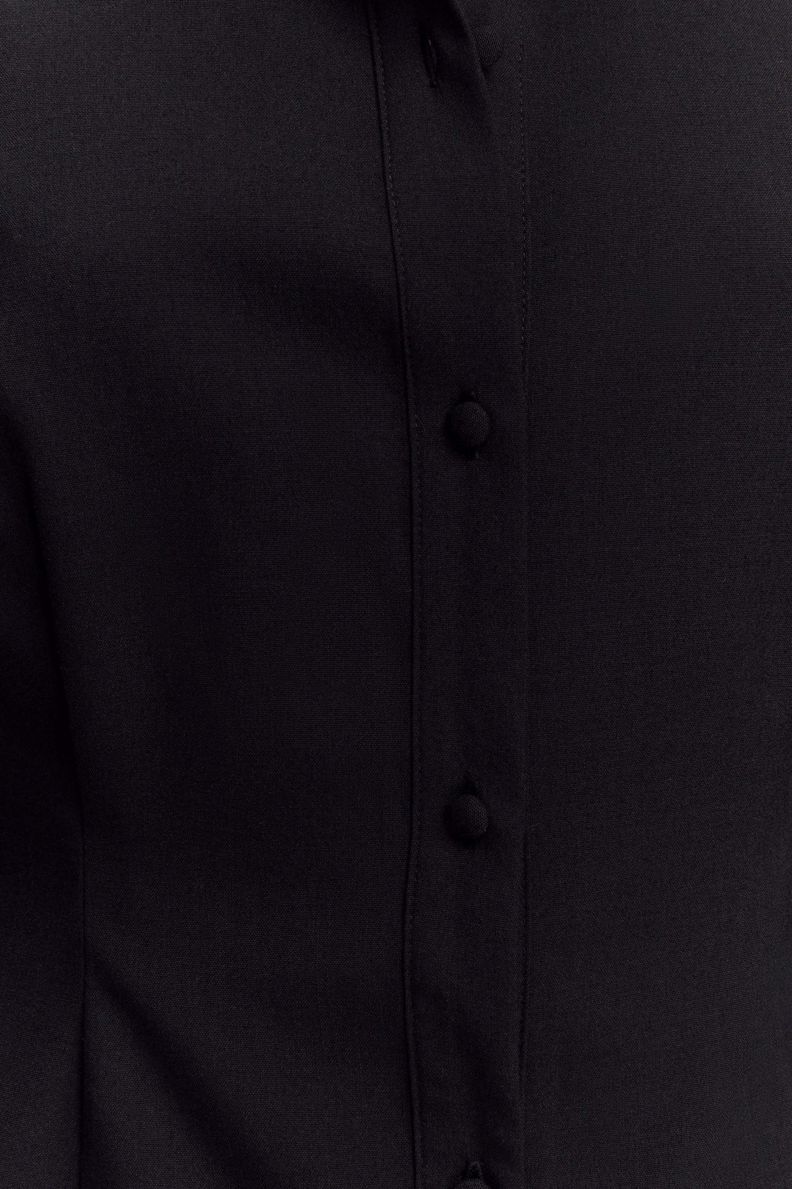 Dorian Fitted Shirt Mini Dress - Black