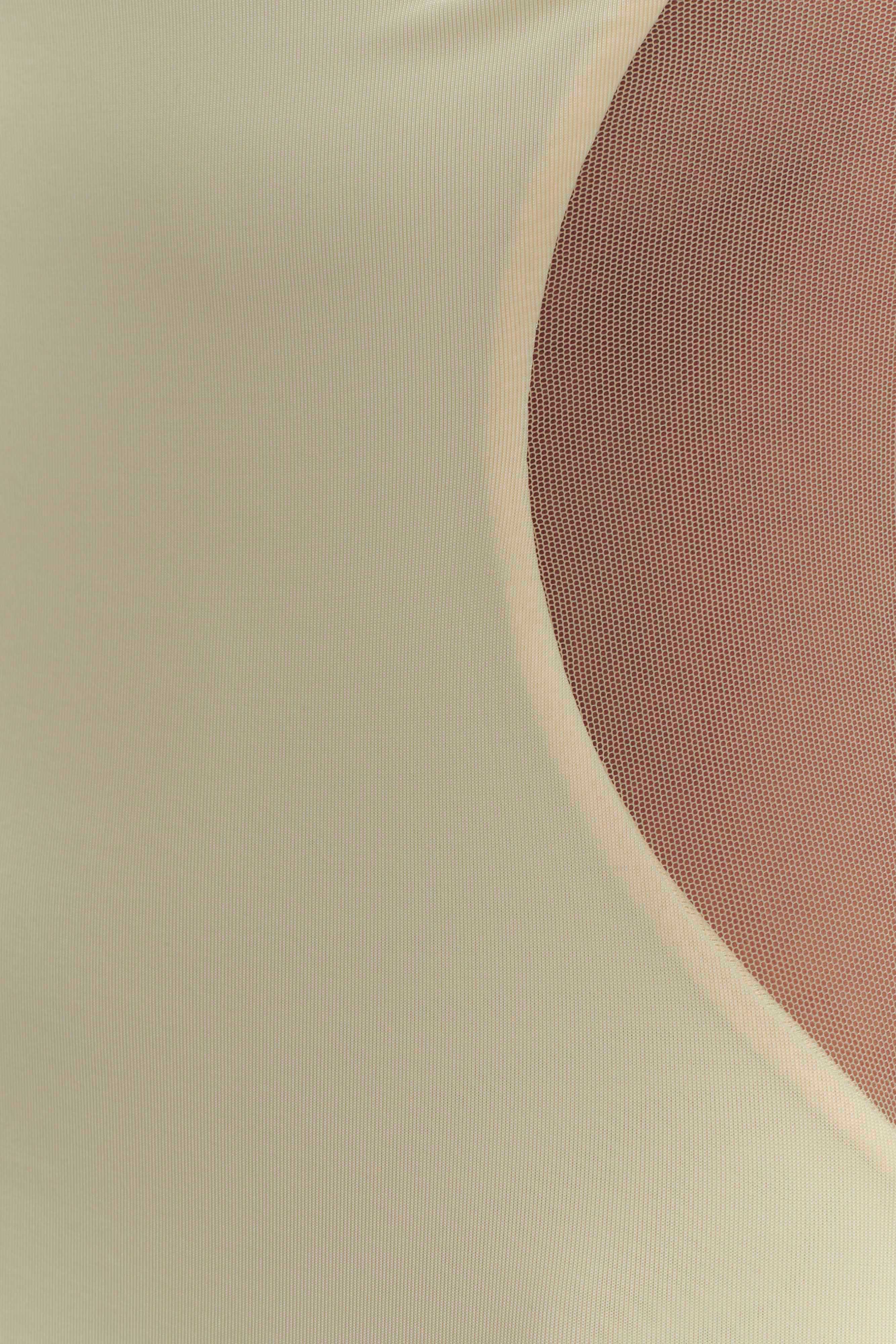 Massie Slinky And Mesh Maxi Dress - Lemon