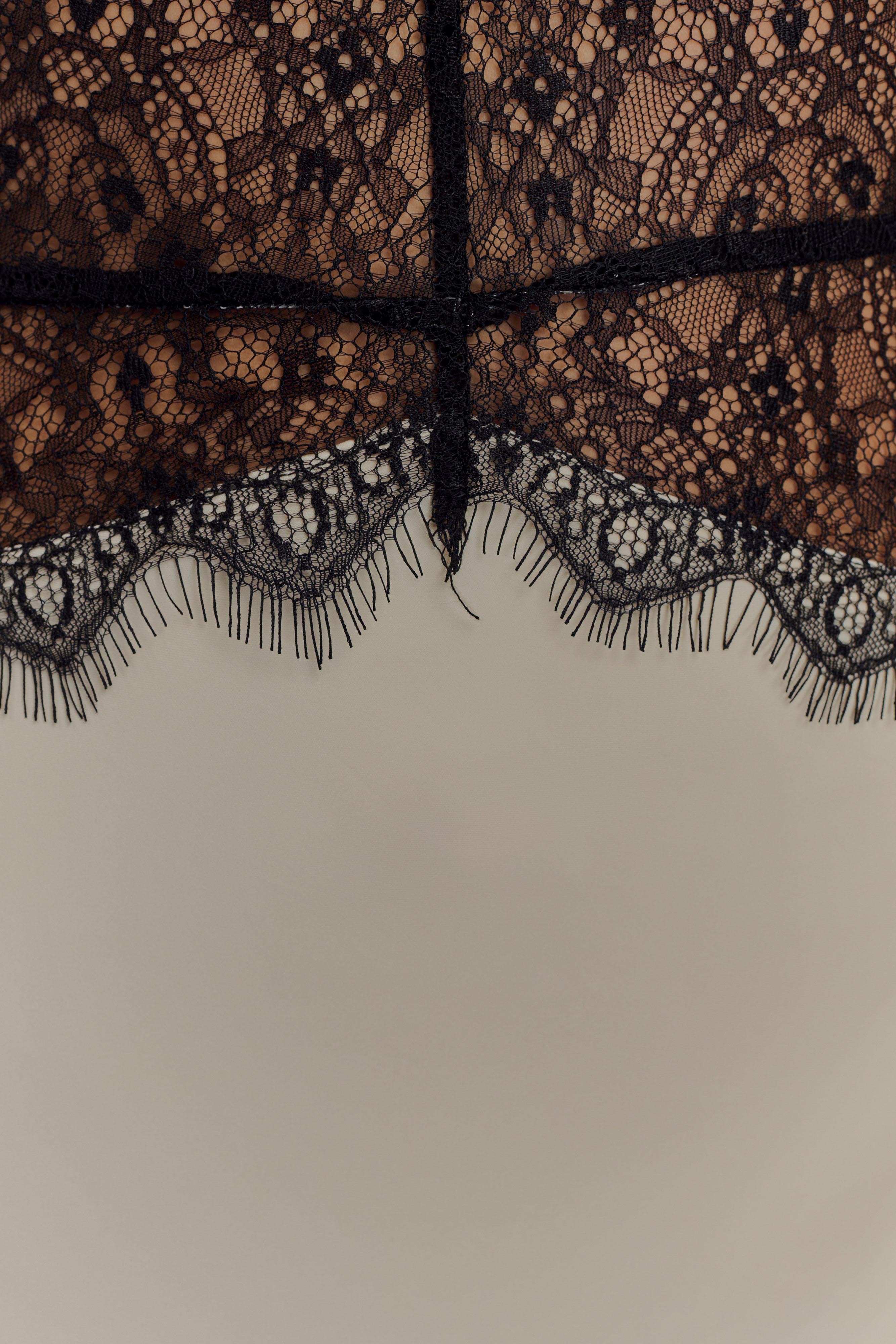 Dinah Lace And Satin Maxi Dress - Black/Ivory