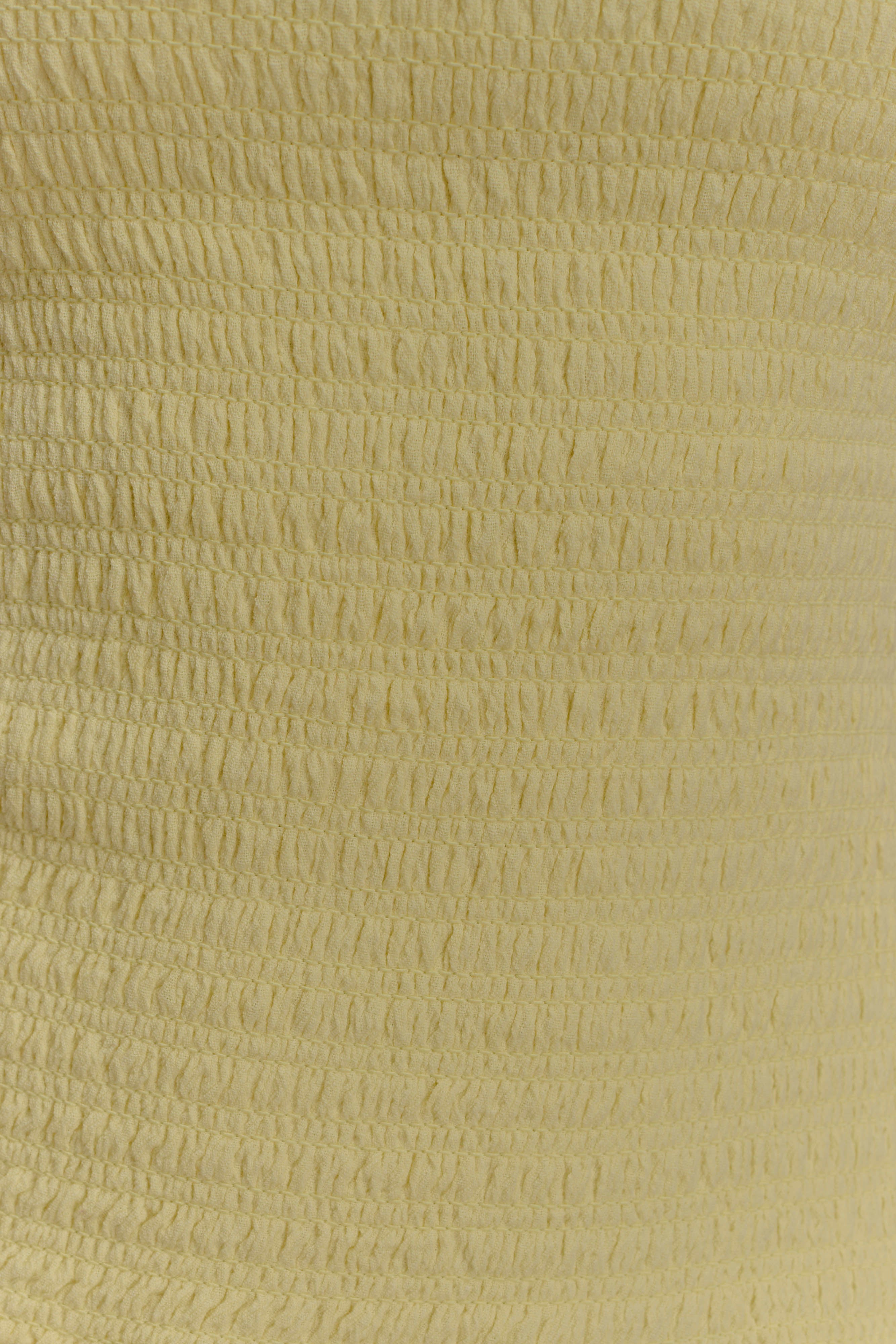 Maureen Cotton Shirring Maxi Dress - Lemon