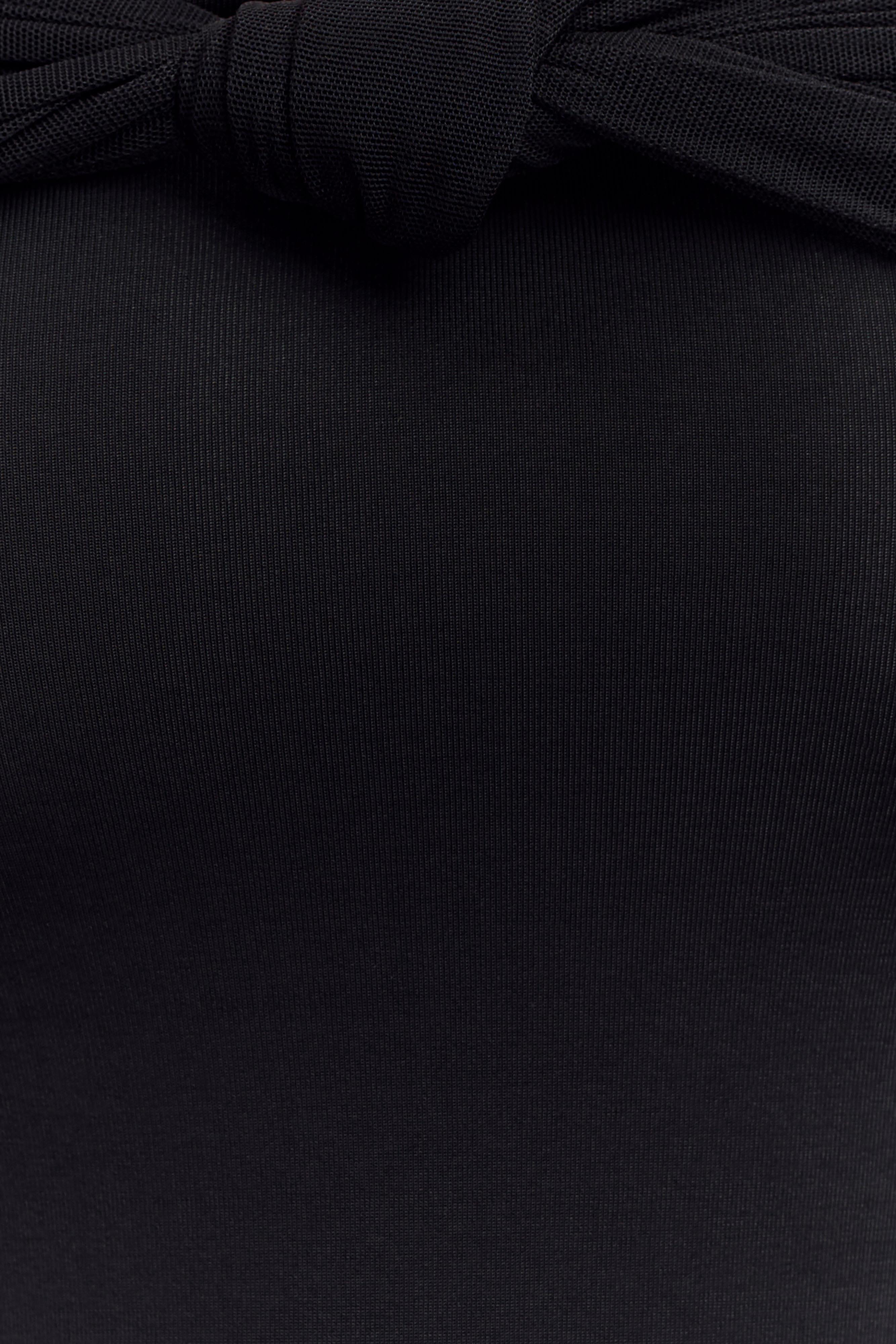 Bernadina Mesh And Slinky Halter Maxi Dress - Black