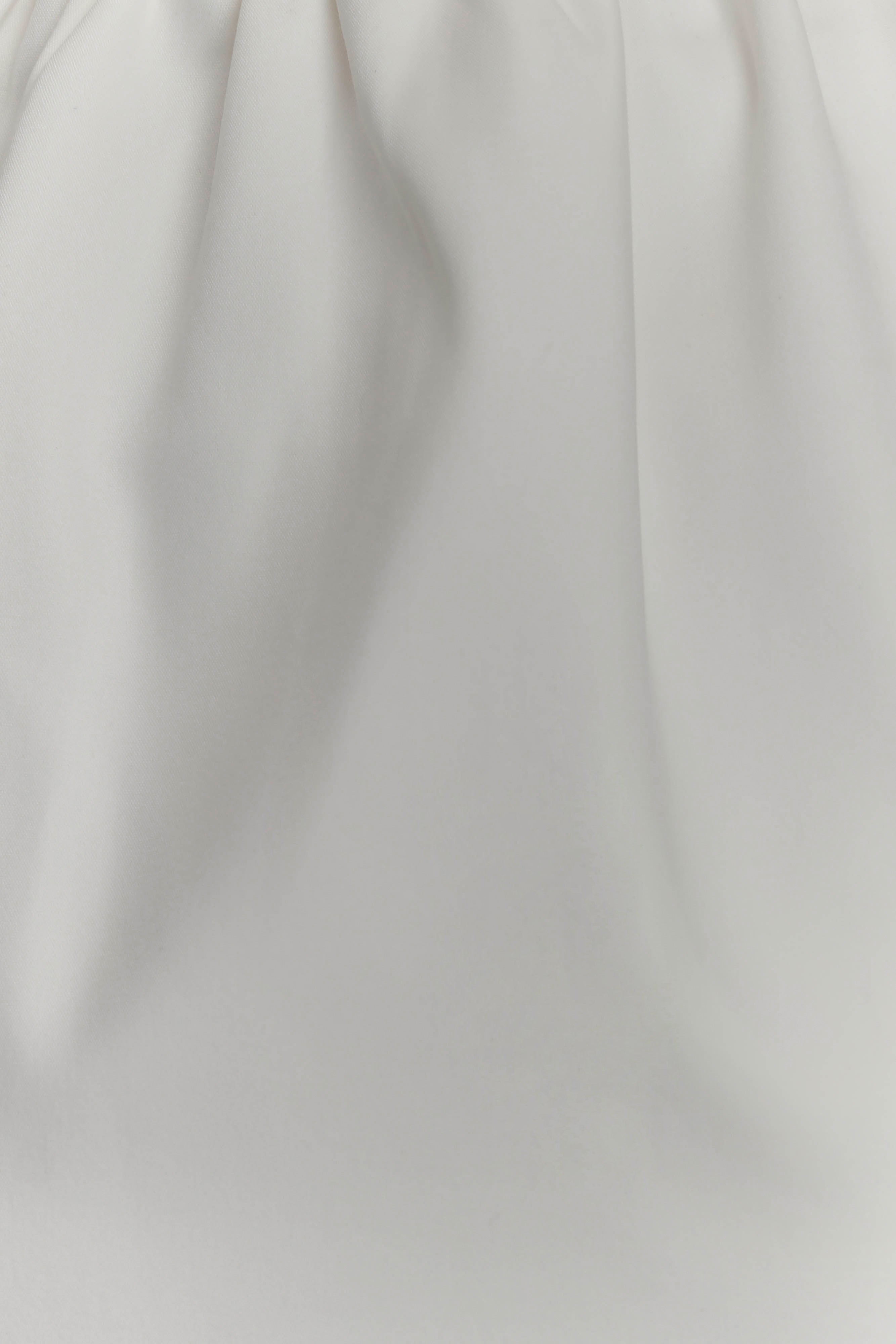 Ariana Pleated Neck Mini Dress - Ivory