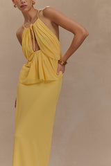 Korra Chiffon Halter Top - Butterscotch