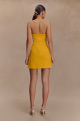 Reyes Cotton Floral Mini Dress - Butterscotch