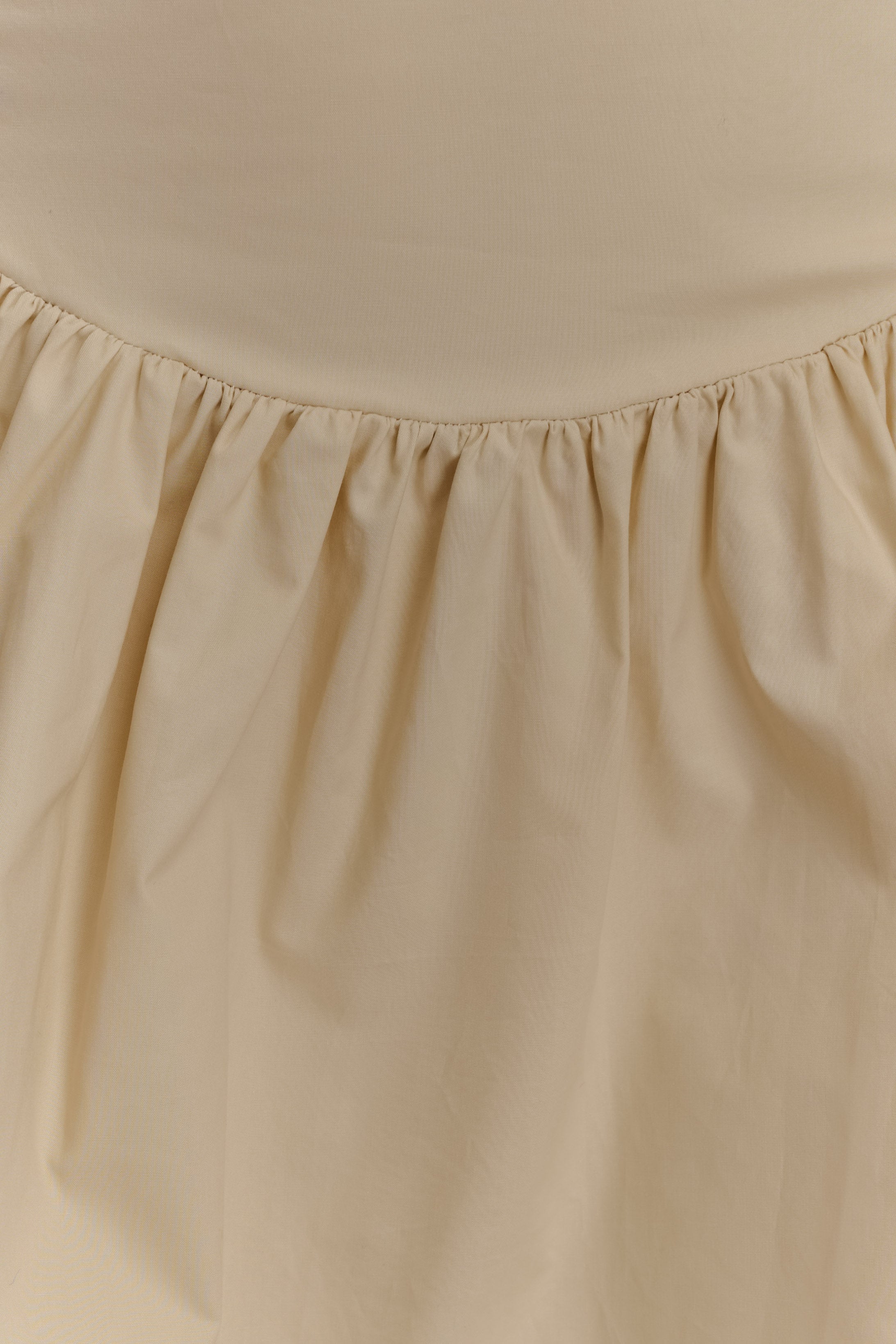 Janis Cotton Frill Mini Dress - Nude