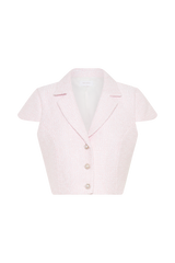 Mercer Tweed Top - Fairy Floss Pink