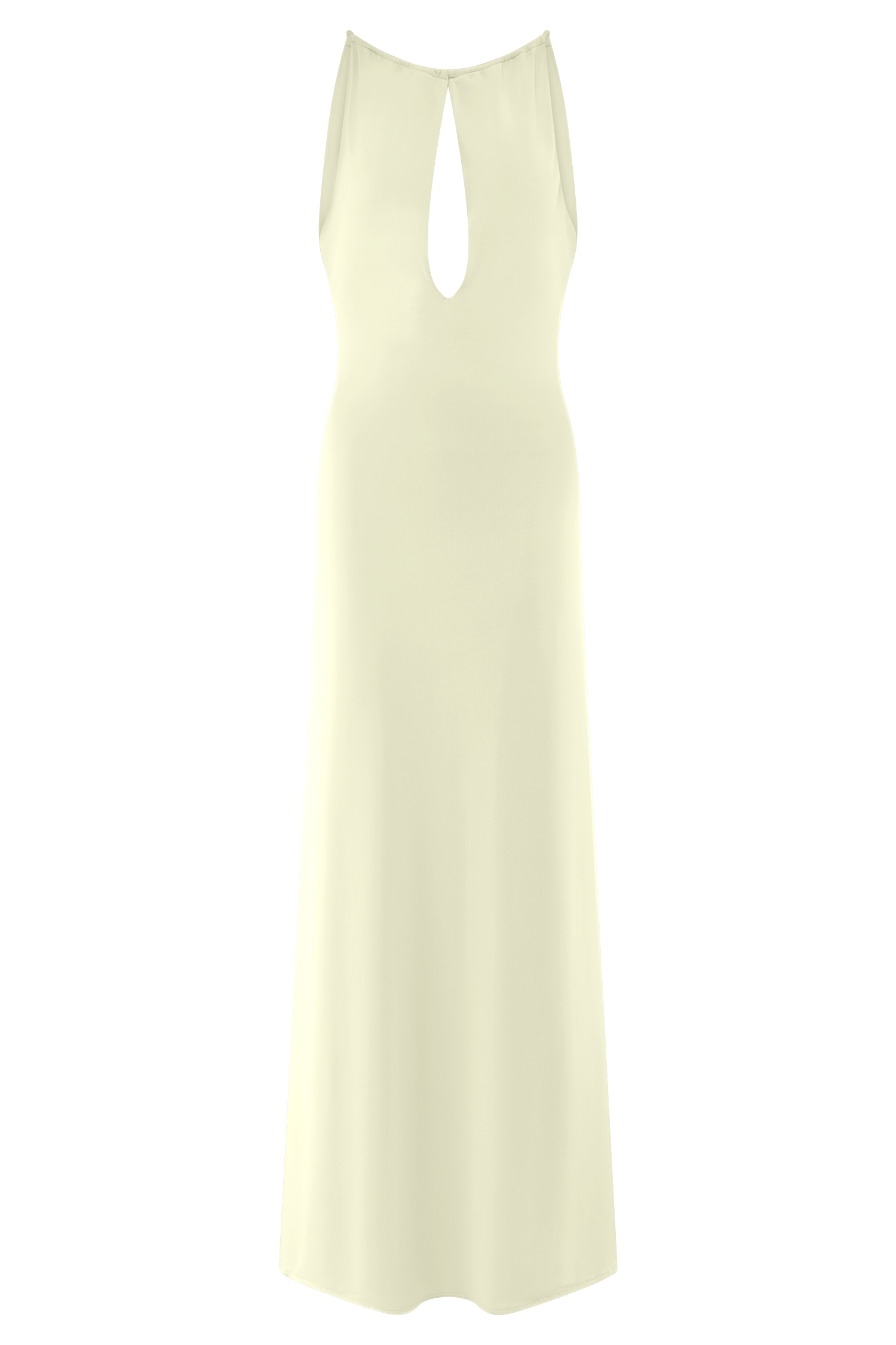 Beryl Slinky Maxi Dress With Pearls - Ivory