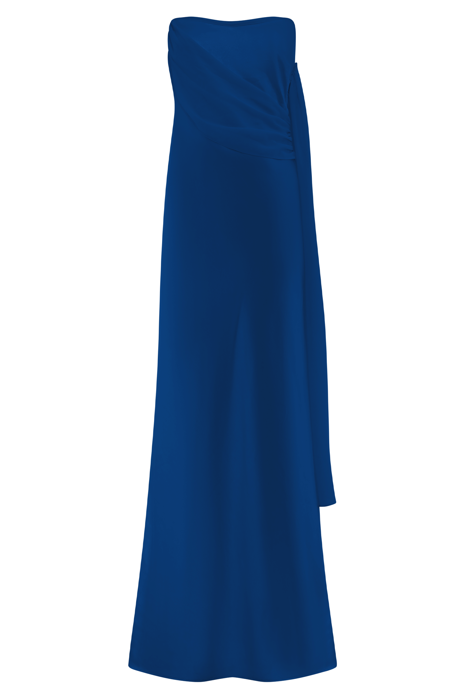 Carah Satin And Chiffon Maxi Dress - Cobalt
