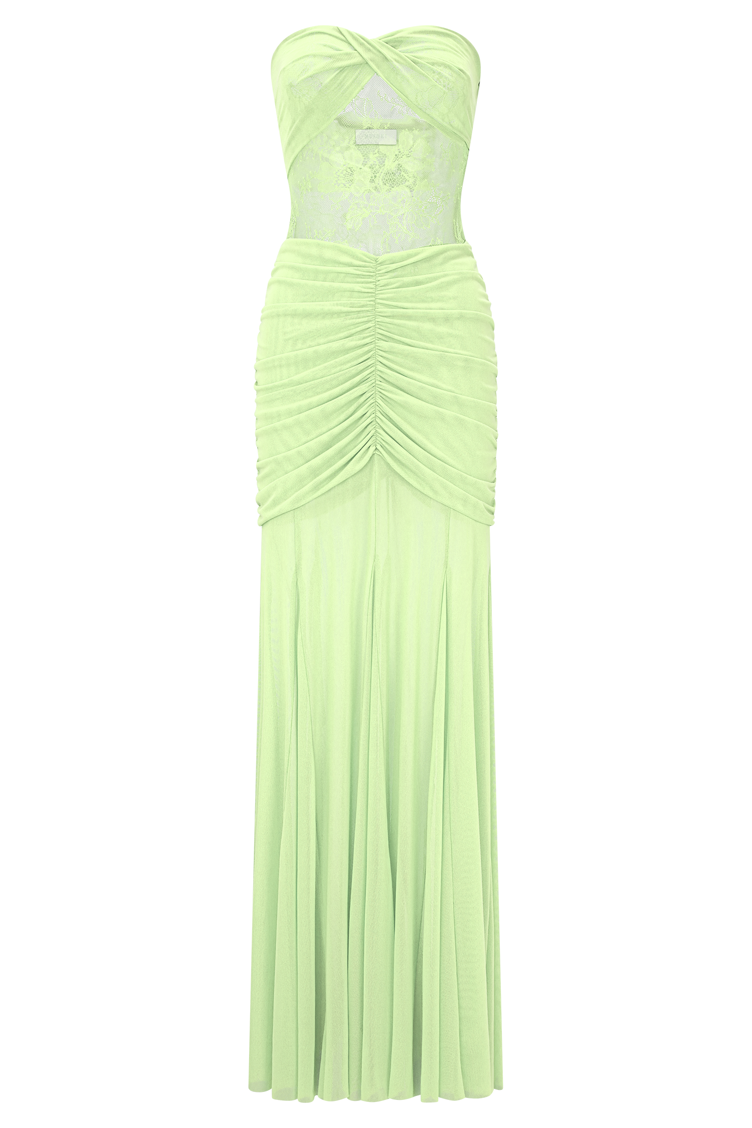Khadijah Lace And Mesh Maxi Dress - Sage