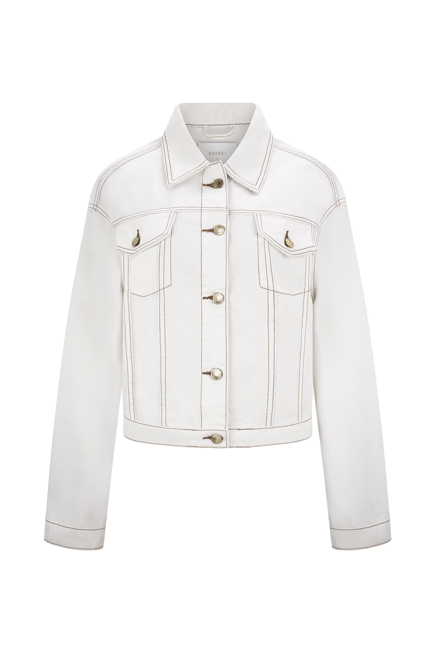 Kirra Cinched Denim Jacket - White