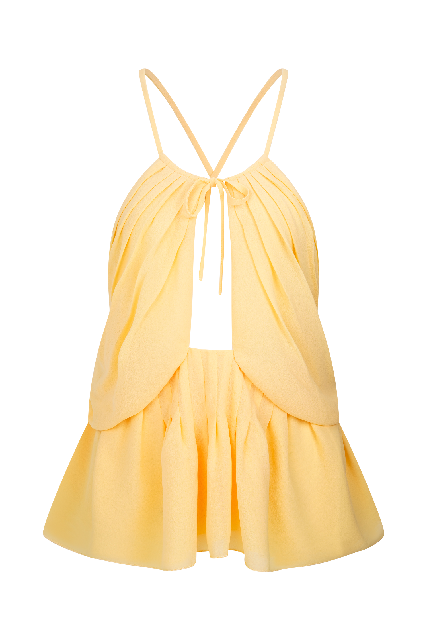Korra Chiffon Halter Top - Butterscotch