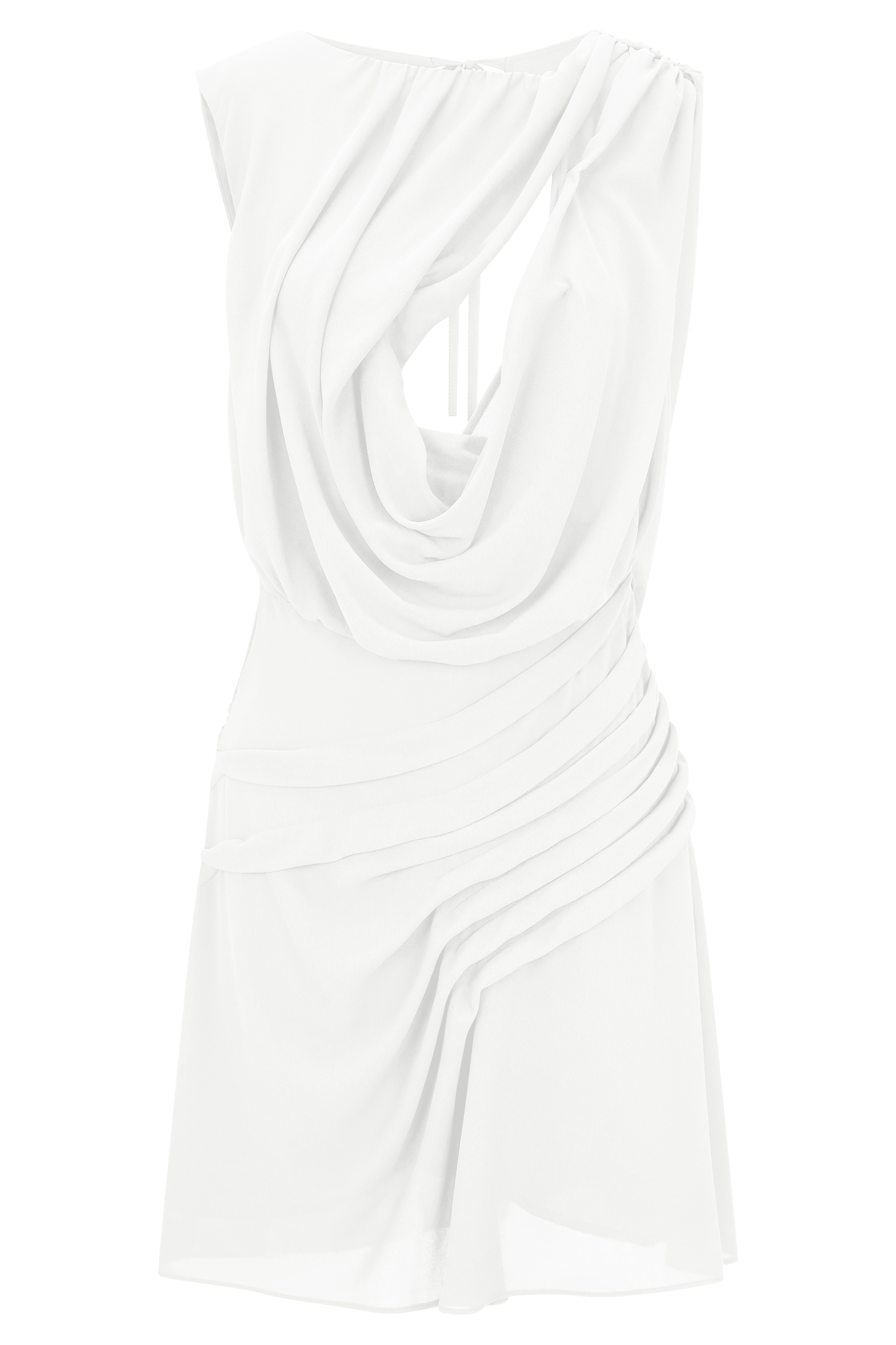 Oria Chiffon Mini Dress - White