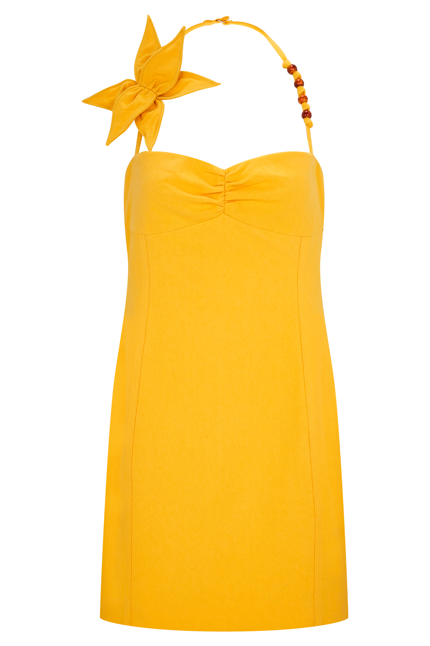 Reyes Cotton Floral Mini Dress - Butterscotch