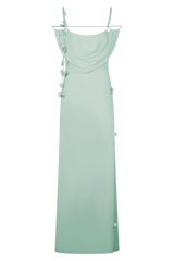 Rosalie Floral Chiffon Maxi Dress - Lagoon