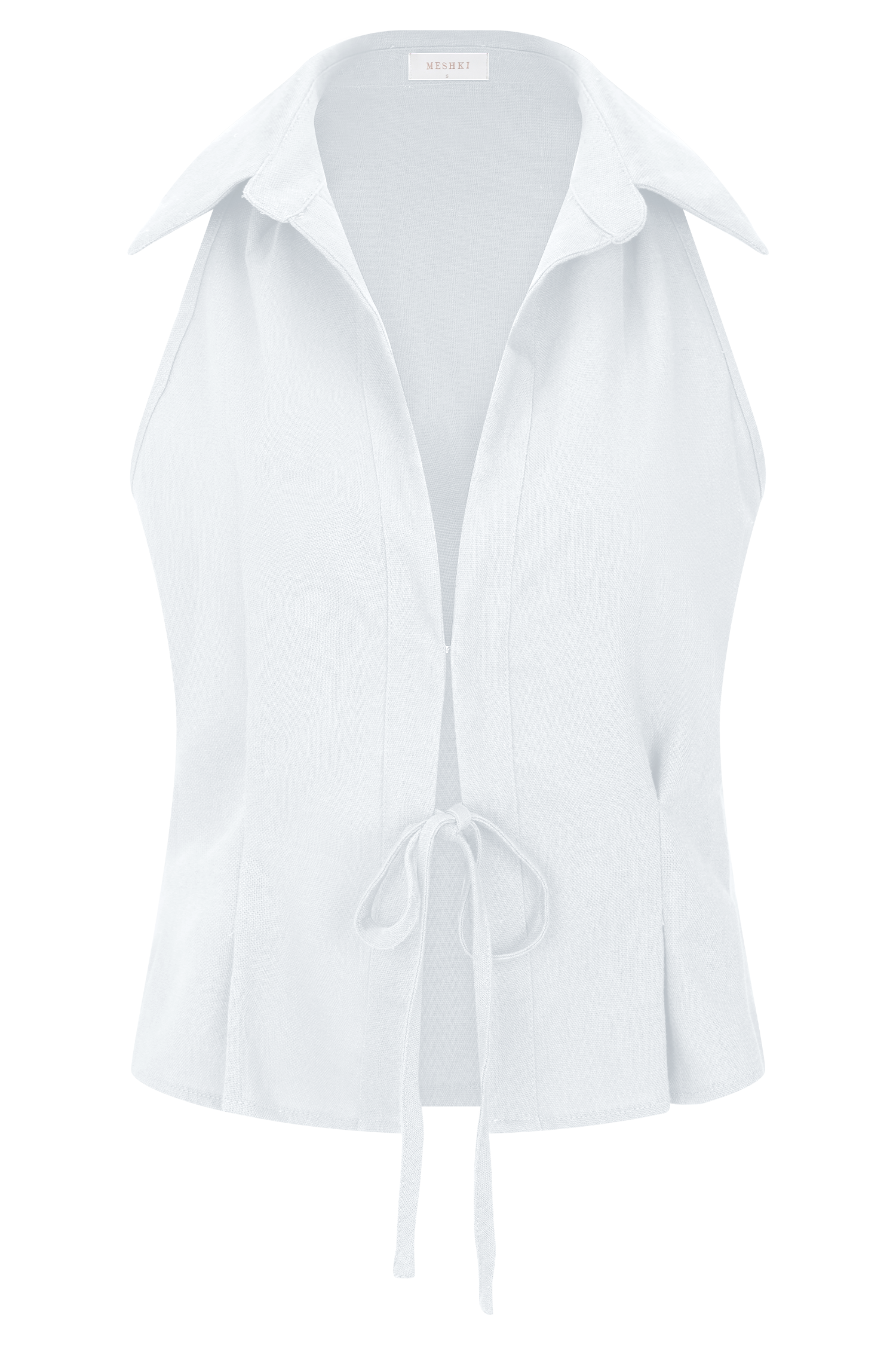 Scout Sleeveless Linen Shirt - White