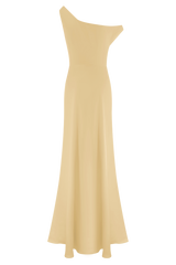 Jacinta One Shoulder Maxi Dress - Pastel Lemon