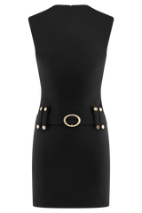 Scheana Stretch Crepe Mini Dress - Black