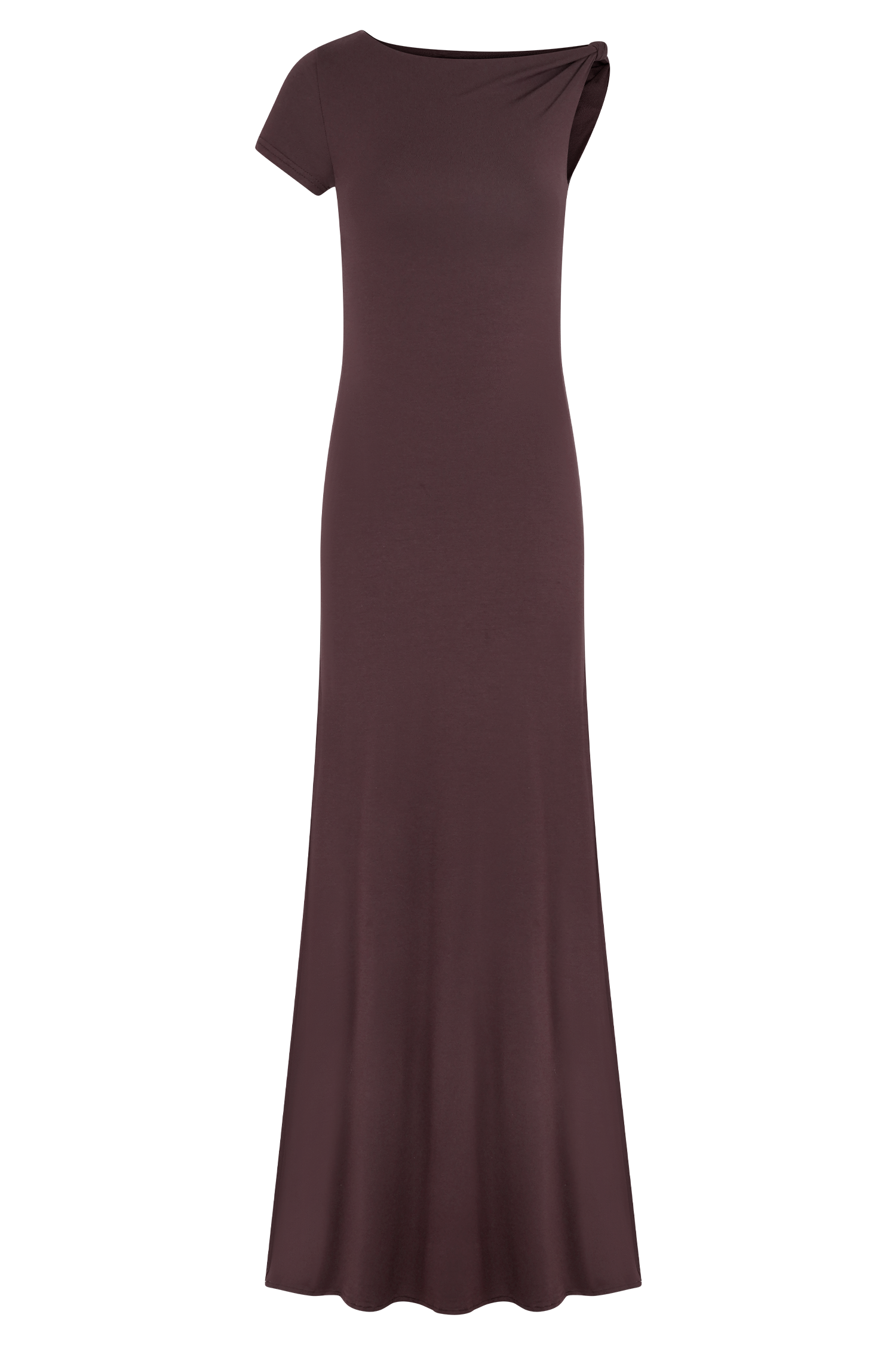 Tamsin Short Sleeve Modal Maxi Dress - Mahogany