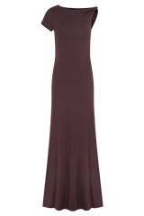 Tamsin Short Sleeve Modal Maxi Dress - Mahogany