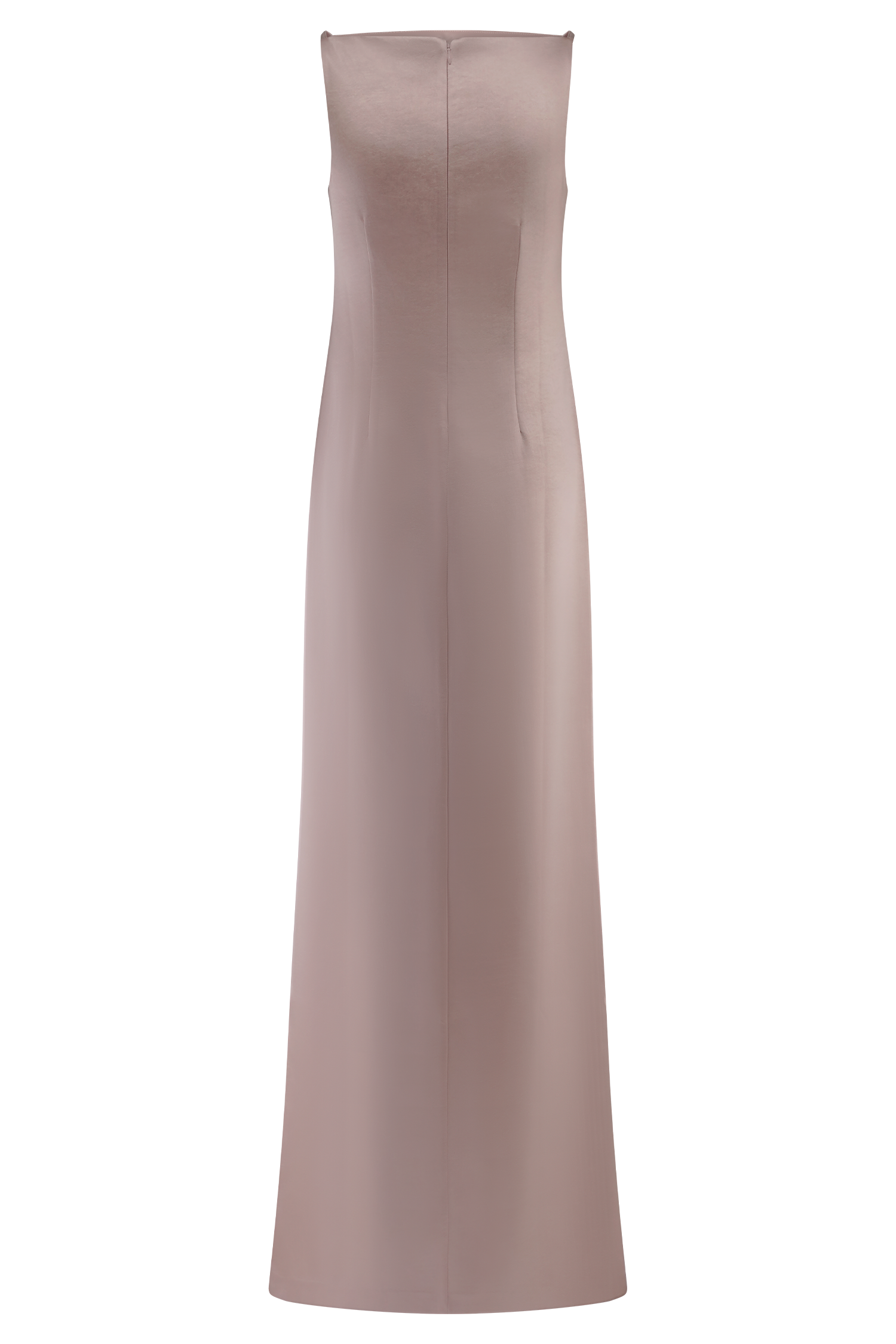 Violet Sleeveless Satin Maxi Dress - Soft Pink